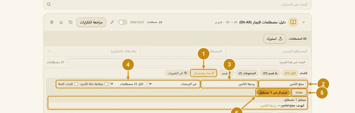 الخطوات 1–6